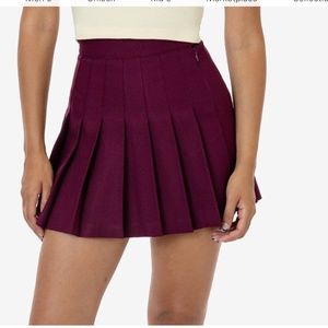 American Apparel Tennis Skirt - Maroon Size S